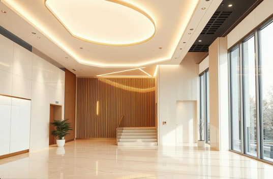 Modern office interior lighting