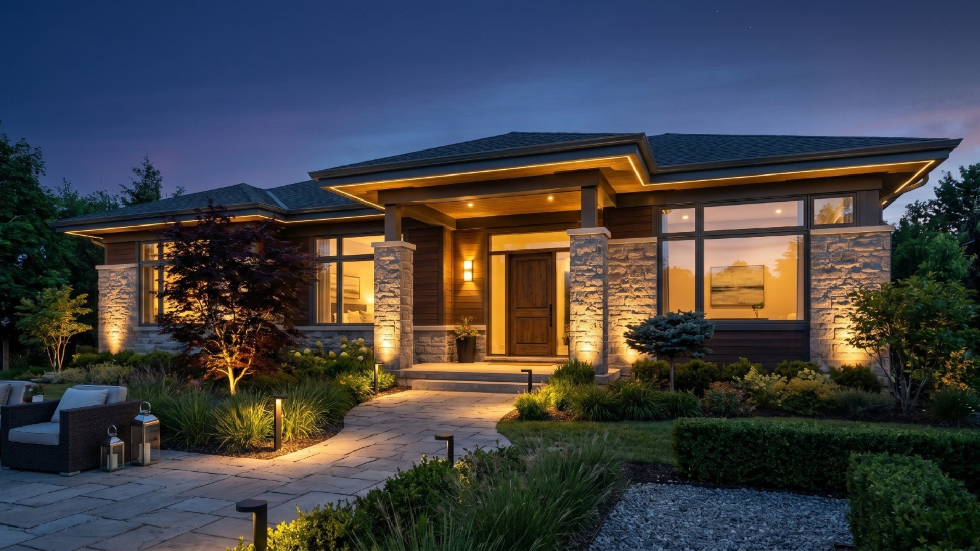 Decorative Exterior Structure Lighting