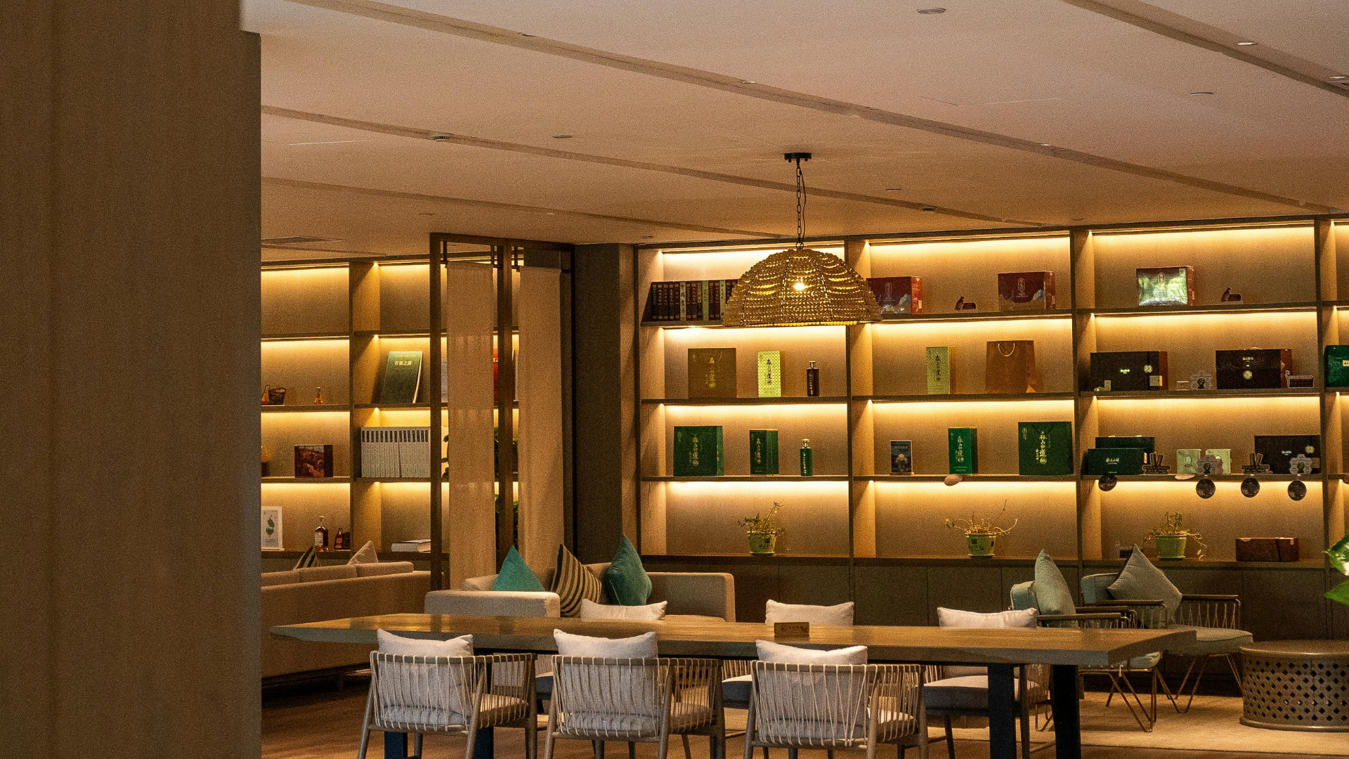 Luxurious Illuminated Reception Area
